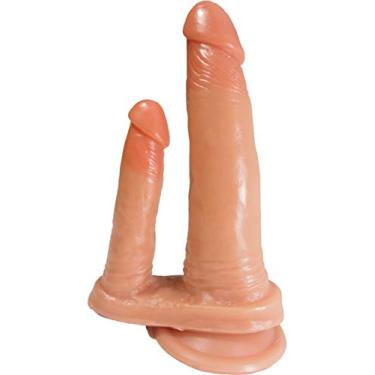 Imagem de Prazer&Cia BR Prazer & Cia Prótese Pênis Duplo Bege 17 5 X 3 4 Cm E 10 2 X 2 1 Cm Aproximado Dsvbg Bege