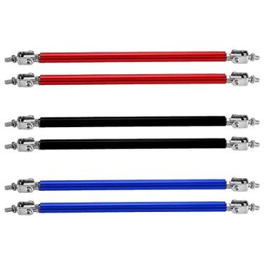 Imagem de KIMISS Divisor de Lábio do Para-choque Dianteiro Suporte de Suporte de Haste Barras de Suporte Ajustáveis ​​Universal 200mm Preto (Conjunto de 2) (Preto) para lábio do para-choque dianteiro universal