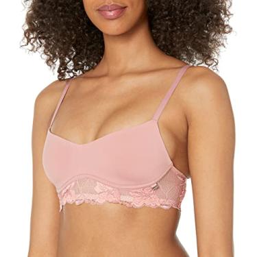 Imagem de Calvin Klein Sutiã feminino com flexível levemente forrado sem arame, Rosa fresco, G