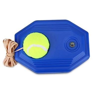 Imagem de Voluxe Tennis Ball Back Trainer, Tennis Ball Back Base Trainer Base Trainer Set com corda elástica de borracha, conjunto de base de bola de tênis para treino de uma pessoa