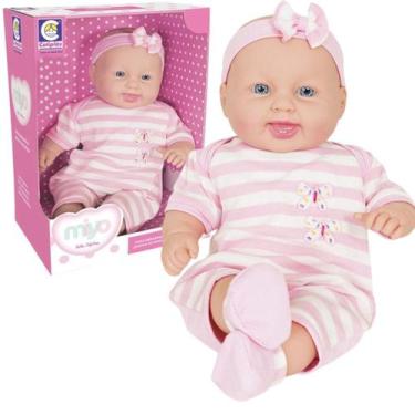 Imagem de Boneca Bebe Reborn Miyo Menina Macia Roupa Rosa Fofinha - Cotiplás Pre