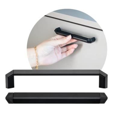 Imagem de Puxador De Guarda Roupa Porta Armario Alumínio 128mm Trip (Preto)