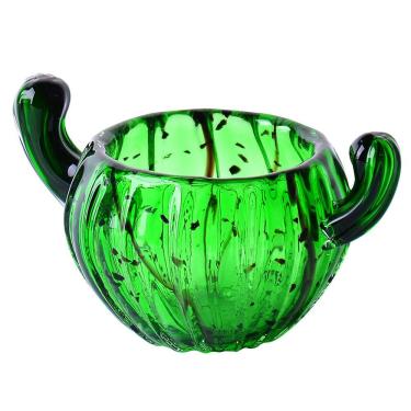 Imagem de Pote De Vidro Em Cacto - Estilo Murano Em Tons de Verde