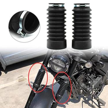 Imagem de FINMOKAL Par De Cobertura De Borracha Do Amortecedor Do Garfo Dianteiro Para Honda Rebel 300 500 Cmx500 300