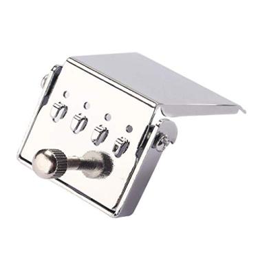 Imagem de F Fityle Chorme 4 cordas Banjo Tailpiece para substituição de guitarra 50 x 41 mm