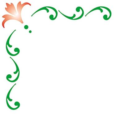 Imagem de Stencil de Plástico para Pintura OPA 10 x 10 cm - 143 Cantoneira Hibisco