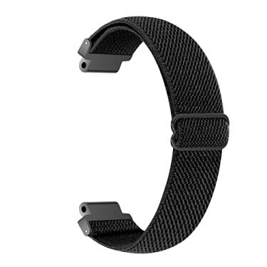 Imagem de WONFAITH Pulseira de relógio elástica ajustável compatível com Garmin Forerunner 235, pulseira de substituição esportiva de nylon respirável para Forerunner 220/230/620/630/735XT/235Lite para mulheres e homens, preta