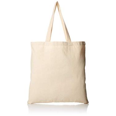Imagem de (pacote com 12) 1 dúzia - Bolsas sacola de lona de algodão pesado, Natural, Medium, 12
