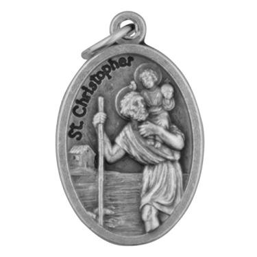 Imagem de Medalha Católica Pequena – Pacote a granel com 10 (São Cristóvão)