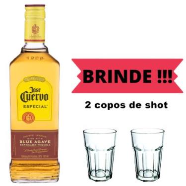 Imagem de Kit Tequila Jose Cuervo Ouro Especial Mexicana 750ml Com 2 Copos De Sh