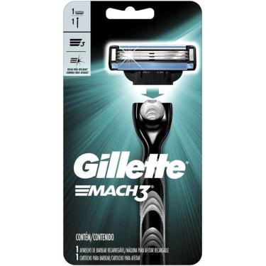 Imagem de Aparelho de Barbear Gillette Mach3 1 Unidade + Carga 2 Unidades + Camiseta Exclusiva Cbf