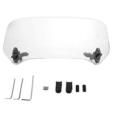 Imagem de Desfletor de para-brisa Qiilu universal para motocicleta com clipe ajustável
