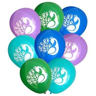 Imagem de Nerdy Words Balões de festa de látex pavão (16 peças)