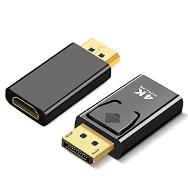 Imagem de Conversor adaptador compatível com DisplayPort para HDMI 4K DisplayPort macho DP para HDMI fêmea HD cabo adaptador de áudio de vídeo para projetor de TV PC TV