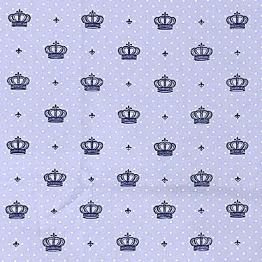Imagem de Tecido Tricoline Coroa Azul - 1,50m de Largura