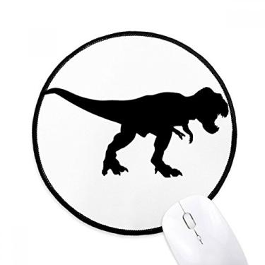 Imagem de Mouse pad de dinossauro Black Bones Die Out Desktop Office Tapete redondo para computador