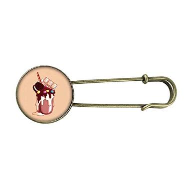 Imagem de Cream Biscuits Chocolate Açúcar Sorvete Retro Metal Broche Broche Clipe Joias