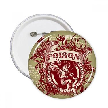 Imagem de Danger Child Religon Music Pattern Alfinetes redondos Emblema Emblema Acessório Decoração 5 peças