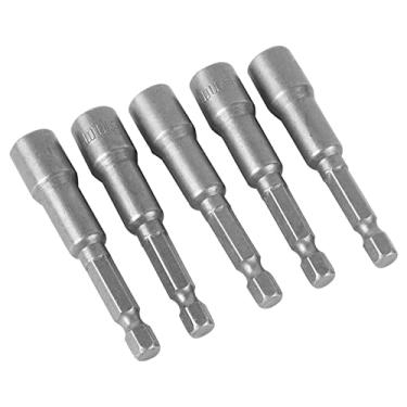 Imagem de 5 x pontas de chave de fenda, chave de fenda tecnológica magnética de 8 mm Tek Bit broca Setter revestimento de telhado