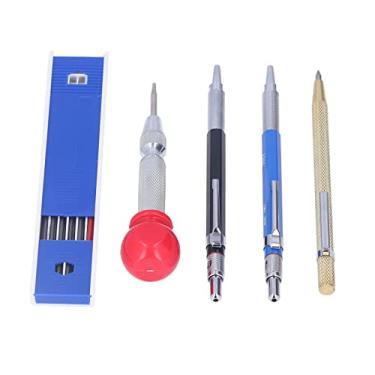 Imagem de 16Pcs Carpinteiro Mecânico Carpinteiro Escriba Lápis Mecânico Carpinteiro Kit de Lápis Kit de Lápis Escriba Lápis Com Recargas de Marcador Perfurador Central