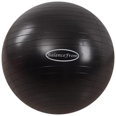 Imagem de Bola de exercício BalanceFrom com bomba rápida, capacidade de 9kg, 48-55 cm, M, preta