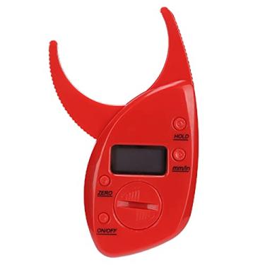 Imagem de Medidor de gordura com visor digital eletrônico, medidor de gordura, clipe de gordura corporal, medidor de espessura de dobra da pele, clipe de sebo, taxa de gordura corporal (vermelho)
