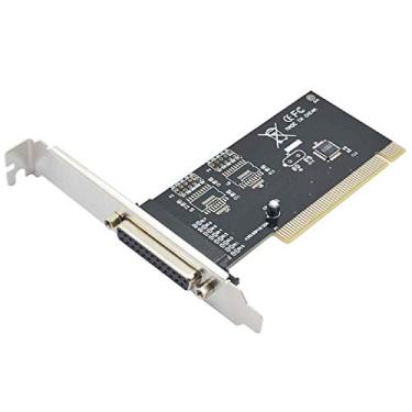 Imagem de Jeirdus PCIe Cartão Combo Serial Paralela, RS-232 Porta serial COM e DB25 Porta paralela LPT para conversor adaptador de cartão PCI Express WCH382 Chip com suporte baixo, PCI to DB25