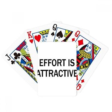 Imagem de DIYthinker Effort is Atraente Motivação Encorajamento Poker Baralho Presente de Mesa