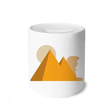 Imagem de DIYthinker Pirâmides de Esfinge Amarelo Egito Caixa de Dinheiro Caixa de Cerâmica Porta-Moedas Presente