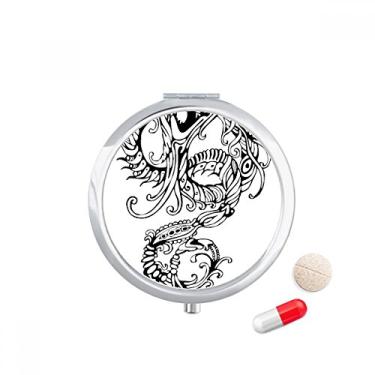 Imagem de Caixa de pílula de arte de dragão com pintura de linha