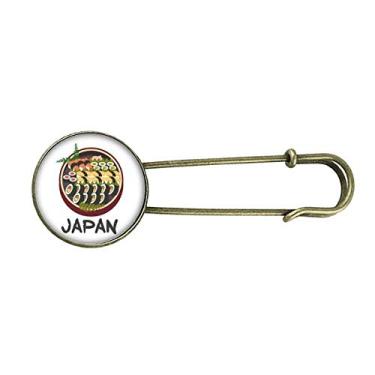 Imagem de Broche de metal tradicional japonês saboroso sushi retrô