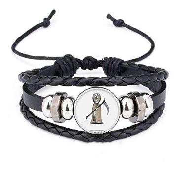 Imagem de Pulseira Egypt Mummy Halloween Death Horus pulseira de couro trançado corda
