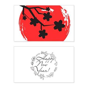 Imagem de Pintura com pincel, padrão japonês, ano novo, festival, cartão de felicitações, mensagem de abençoamento presente