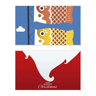 Imagem de Bandeira de peixe cultural japonesa local feriado, cartão de felicitações, mensagem de Natal