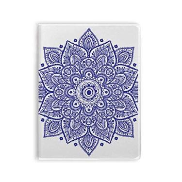 Imagem de Caderno de anotações com estampa floral clássica violeta