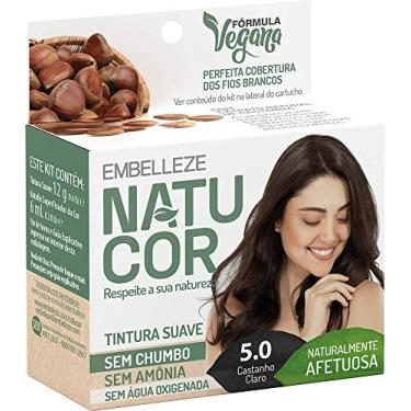 Imagem de natucor Tinta de Cabelo Naturalmente Afetuosa 5.0 Kit, Castanho Claro