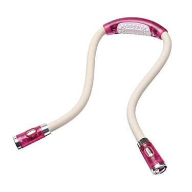 Imagem de Homozy Pescoço Luz De Leitura, Luz Do Para Cama, Silicone Flexível Braço, Pescoço Lâmpada Para Leitura, Tricô, Camping, Reparação, Tamanho Real Rosa