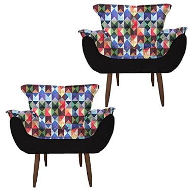 Imagem de Kit 2 Poltrona Decorativa Perola Quarto, Sala, Recepção, Área Gourmet Suede