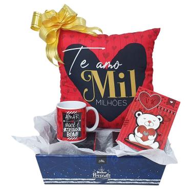 Imagem de Kit De Presente Para Dia Dos Namorados Almofada De Namorada