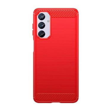 Imagem de Compatível com/substituição para Samsung Galaxy M54 5G capa traseira ultrafina TPU bumper SSDTXW (vermelho)