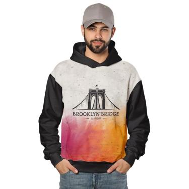 Imagem de Casaco de Moletom Brooklyn Bridge Laranja Color-Masculino