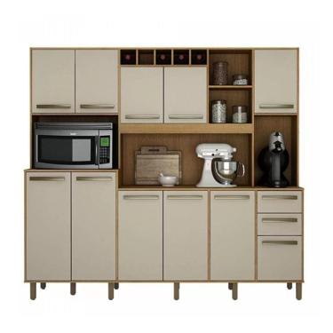 Imagem de Armário Compacto Valde Móveis Petra 11 Portas 2 Gavetas