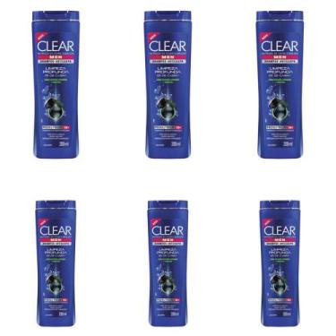 Imagem de Clear Men Limpeza Profunda Shampoo 200ml (Kit C/06)