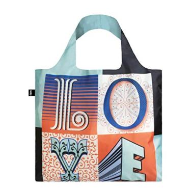 Imagem de LOQI Sacola de compras reutilizável Artist Martina Flor, tamanho único, amor