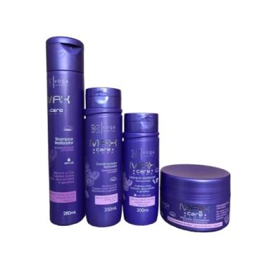 Imagem de Kit Shampoo Condicionador Mascara Leave-in Matizadora Max Care Blond Voga