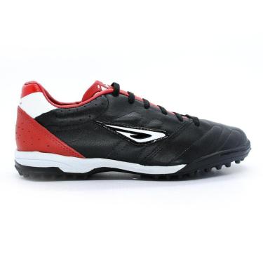 Imagem de Chuteira Society Diavolo premium-50 preto-vermelho-Masculino