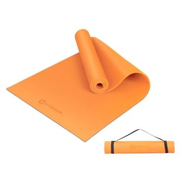 Imagem de Primasole Tapete de ioga com alça de transporte para ioga, pilates, fitness e treino de chão em casa e academia 1/4 de espessura (cor Orenge vermelho coral) PSS91NH008A