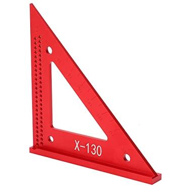 Imagem de Régua triangular para rabiscar, bela régua de medição durável e fácil de escrever para projetos de marcenaria para amadores de bricolage