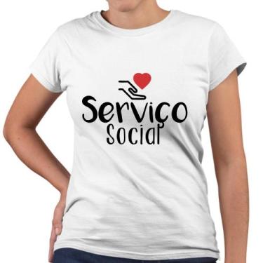 Imagem de Camiseta Baby Look Serviço Social Coração Universidade Facul - Web Pri