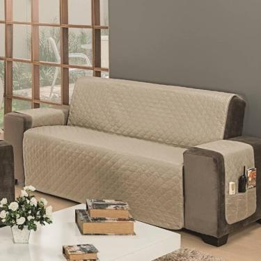 Imagem de Protetor De Sofá Dupla Face Impermeável Mr 3 Lugares King - Cáqui-palha